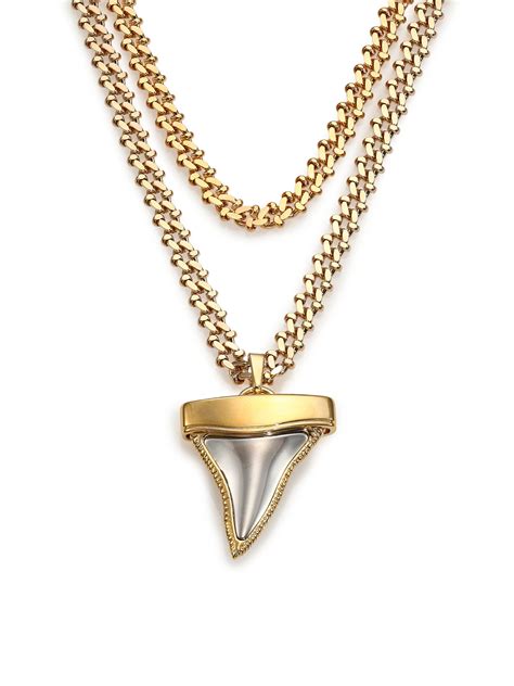 Givenchy Shark Tooth Pendant Necklac